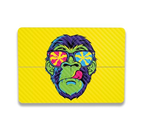 Image of MightySkins Carbon Fiber Skin Compatible with Microsoft Surface Laptop Studio 2 (2023) Full Wrap Kit - Hypno Chimp | Protective, Durable Textured Carbon Fiber Finish | Easy to Apply | Made in The USA