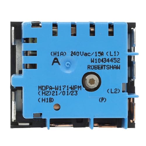 [ WhatsUp ] W10434452 (AP6021365) for Range Oven Dual Element Control Switch Compatible with Whirlpool Maytag Amana KitchenAid. Part Number: 2118918 PS11754687 EAP11754687.