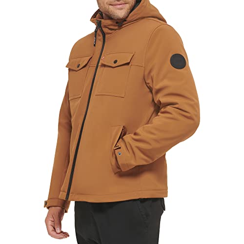 Image of Levi's Men's Soft Shell Two Pocket Hooded Trucker Jacket