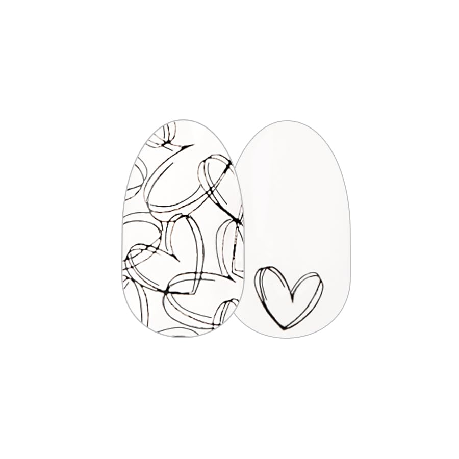 Color Street Eat Your Heart Out Clear Overlay Design FDL076 - Nail Polish Strips Wild at Heart Valentines