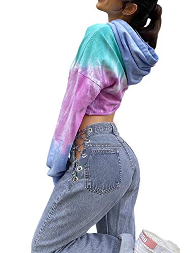 xxxiticat Women's Chain Lace Up Denim Pants High Waist Slim Fit Skinny Bandage Cutout Hollow Out Jeans Trousers2