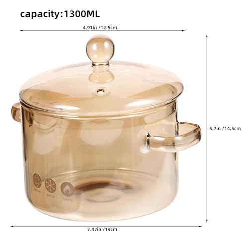 Marmite verre borosilicate cuisson plaque four pour soupes pâtes ragoûts Gatuida