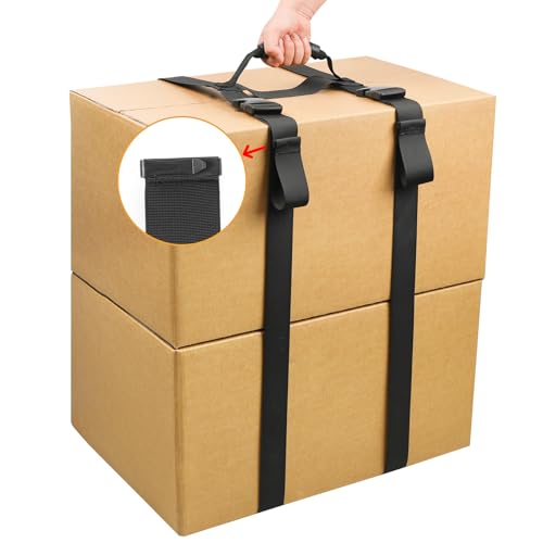 98.4 Inches Box Carrying Strap with Handle to Safely Move Heavy Boxes