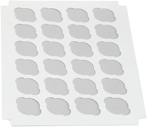 W Packaging White Insert for Holding Cupcakes in Cake Box (100, 14" x 10" Insert with 24 Cavities for Mini Cupcakes)