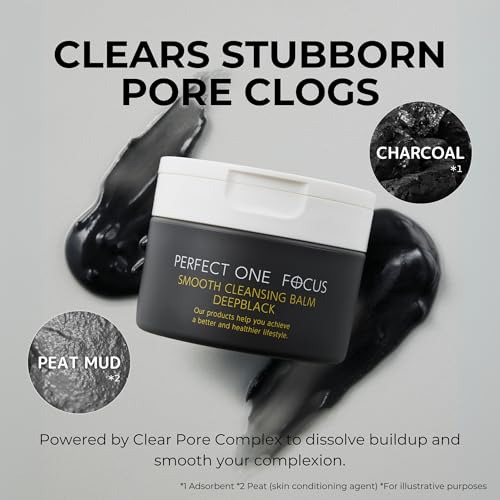 Smooth Cleansing Balm Deep Black – Pore Cleansing & Makeup Removal – Suitable for Sensitive Skin, Eyelash Extensions Safe, 2.64oz (1, Black) - Image 5