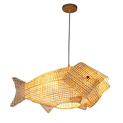 Lumière artisanale de plage en osier tressé XLFCHGB de 65 cm de long