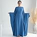 Women Muslim Abaya Dress 1Piece Bat Sleeve Islamic Maxi Robe Fashion Jilbab for Women Eid Kaftan Muslim Robe