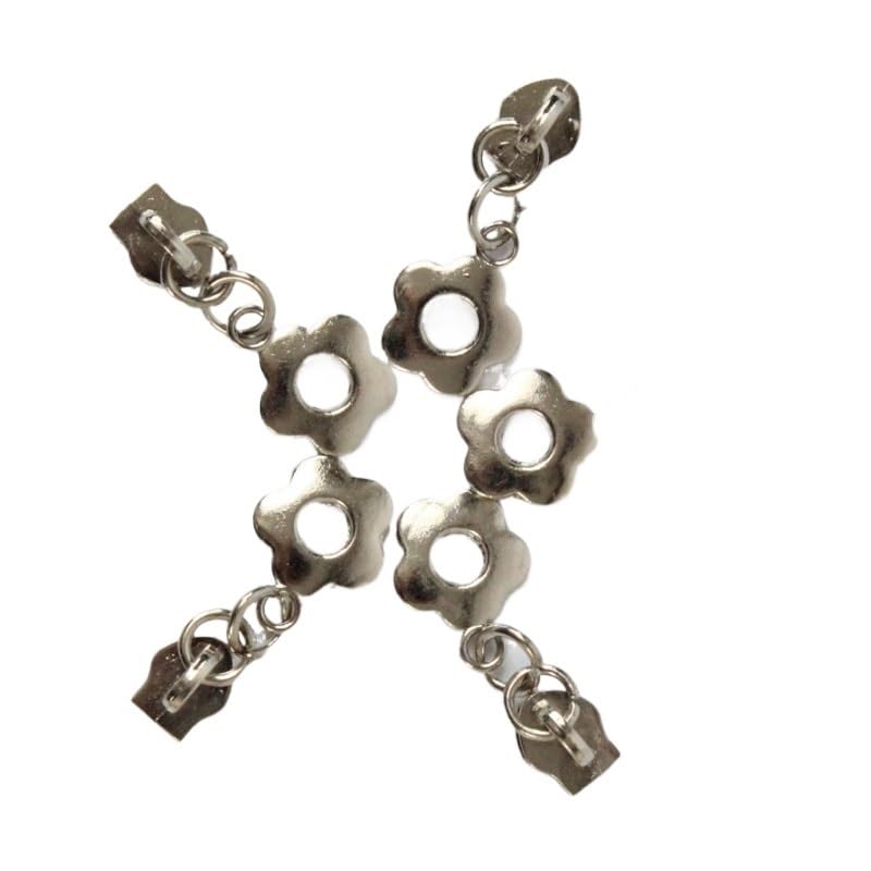 MbeLLO Fix Tirador de Cremallera, 10 Piezas 5# Cremallera Deslizante Chapado en Metal Flor Tirador de Cremallera Kits de reparación Abrigo Cartera Accesorios for Herramienta de Costura a Medida