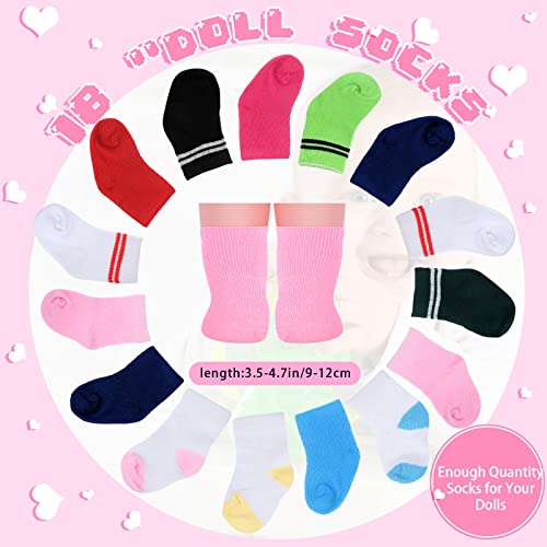 Bonuci 12 Pairs Doll Socks Mini Doll Socks Accessories Multicolored Socks For 18 Inch Doll #TOP3