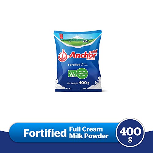 Anchor Fortified Full Cream Milk Powder From Grass Fed Cows, 400 g (Pouch)