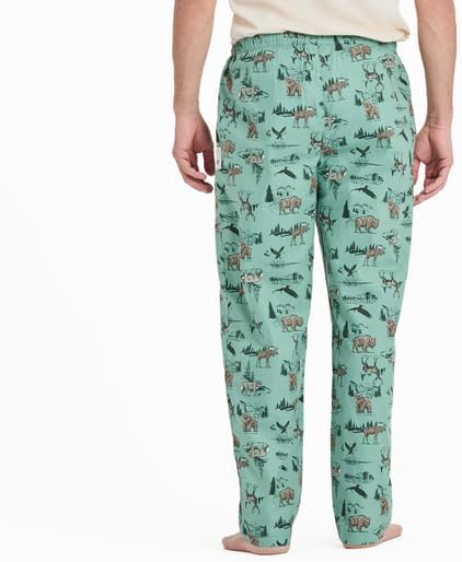 Life is Good. Men's Classic Sleep Pant, Granite Green, X-Large - Image 2