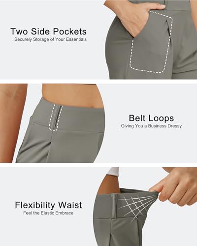 Image of G4Free EverGoing Dressy Casual Shorts for Women 4 inch High Waisted Summer Lounge Pleated Shorts with Pockets
