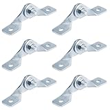 heneng 6 Pack Adjustable Hinges for 1-5/8' Strut Channel,3/16' Thick,Total Length:7-1/8'