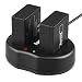DMW-BLC12 DMW-BLC12E DMW-BLC12PP Asperx Battery (2 Pack) and Rapid USB Charger for Panasonic Lumix DMC-FZ200, DMC-FZ1000, DMC-G5, DMC-G6, DMC-G7, DMC-G85, DMC-GH2, DMC-GX8