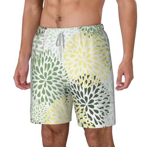 Petals Garden Leavesshort Swim Trunks with Waist Rope and Two Side Pockets Beach Shorts Bathing Suits for Men2