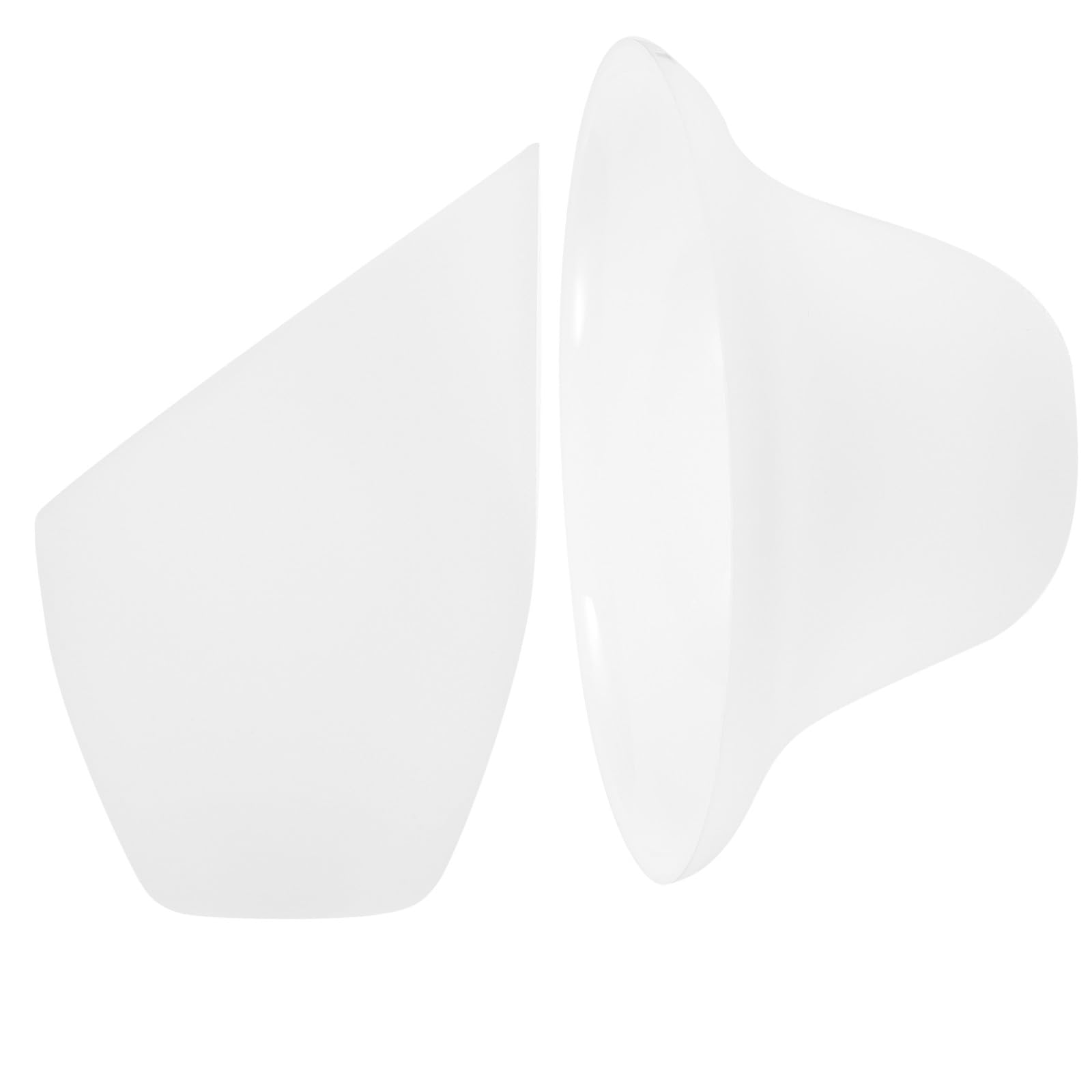 2pcs Plastic Horseshoe Lampshade Replacement Light Cover for Bedside and Camping Lamps, White Medium Hole 42mm, DIY Pendant and Table Lamp Shade