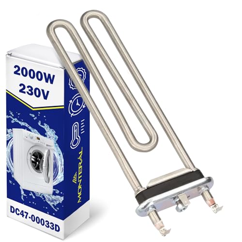 Elemento Resistencia para Lavadora 2000W 230V con Código Original DC47-00033D para Samsung - Garantía de 10 Años - MONTERAL