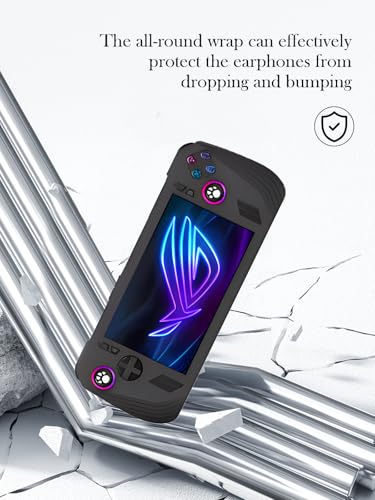 Image of Silicone Case for ASUS ROG Ally X 2024 New Soft Silicone Anti-Fall Shockproof Protective Kids Friendly for Rog Ally X Gaming Console Accessories (Black)