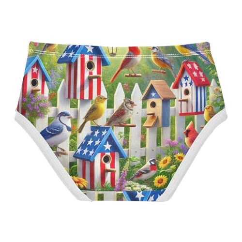 Patriotic Birdhouse Garden Floral Girls Underwear Toddler 2t Cotton Girl Panties Cute Animals Briefs Underpants2