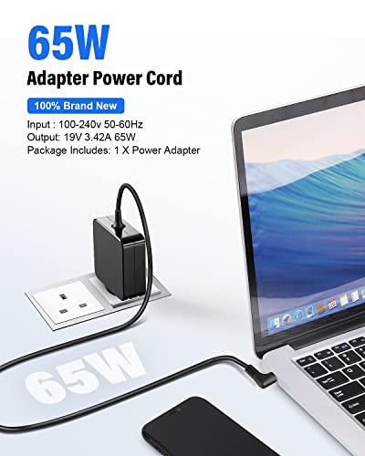 For Gateway Laptop Charger, 19V Power Cord Charger For Gateway Gwtn156-1 Gwtn156-5 Gwtn156-4 Gwtn156-9 Gwtn156-7 Gwtn156-7 Tac045Wvz Type45-190-2100U Type60-190-31501 Ac Adapter Power Supply #TOP2