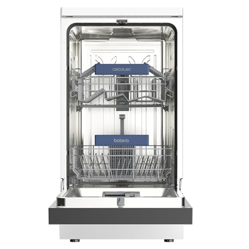 Cecotec Lavavajillas Independiente de 45 cm Bolero Aguazero 4350. 9 Cubiertos, 4 Programas, Clase D, Motor Inverter Plus Duo, Panel Touch, Autoclean, Delay Start, Cesta para Cubiertos, Blanco - imagen 3