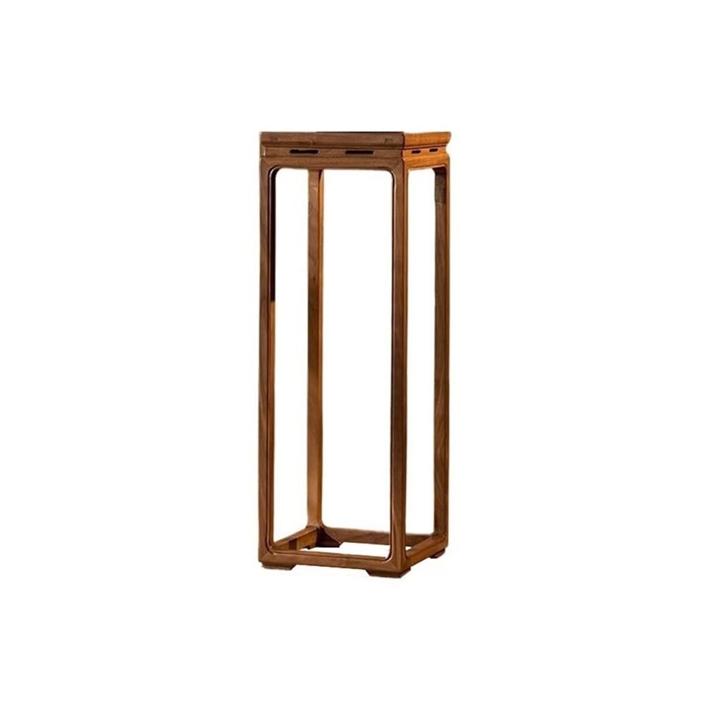 birene Vase Stand Vintage Tall Leg Plant Shelf, Walnut Wood Chinese Bonsai Base for Indoor Outdoor(S)