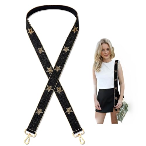 Game Day Beaded Purse Strap, Stadium Football University College Stars Bag Strap Tailgating Accessory,Football Season Game Day Concert Clear Crossbody Handbag Replacement Strap