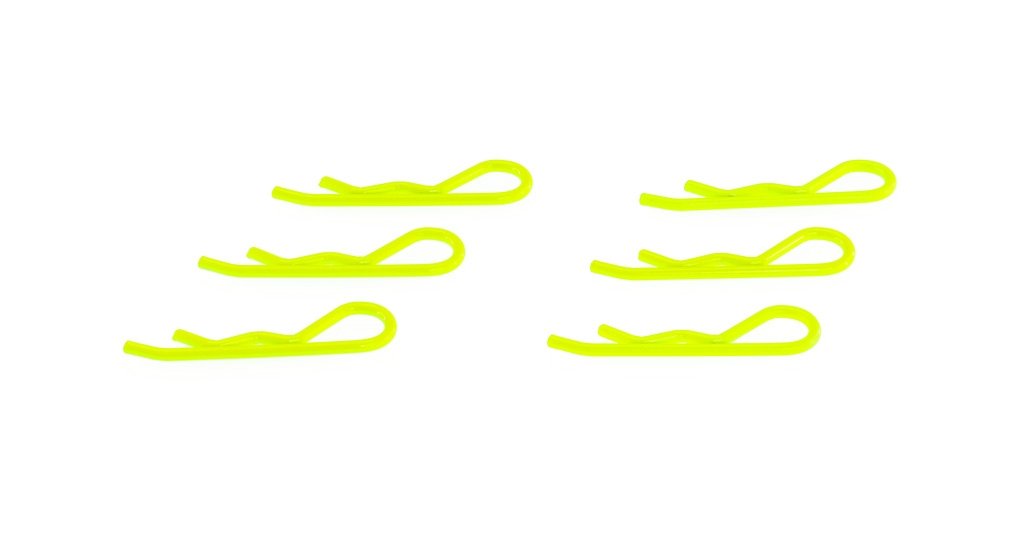 EDS Racing Products Body Clips for 1/8 Scale (Fluorescent Yellow) (6pcs)