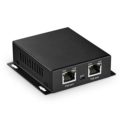 MokerLink 3 Ports 100M PoE Passthrough Switch, IEEE 802.3af/at Repeater, 10/100Mbps, 1 PoE In 2 Out, Wandmontage, Extender/Injector/Network Extender Drei in Einem