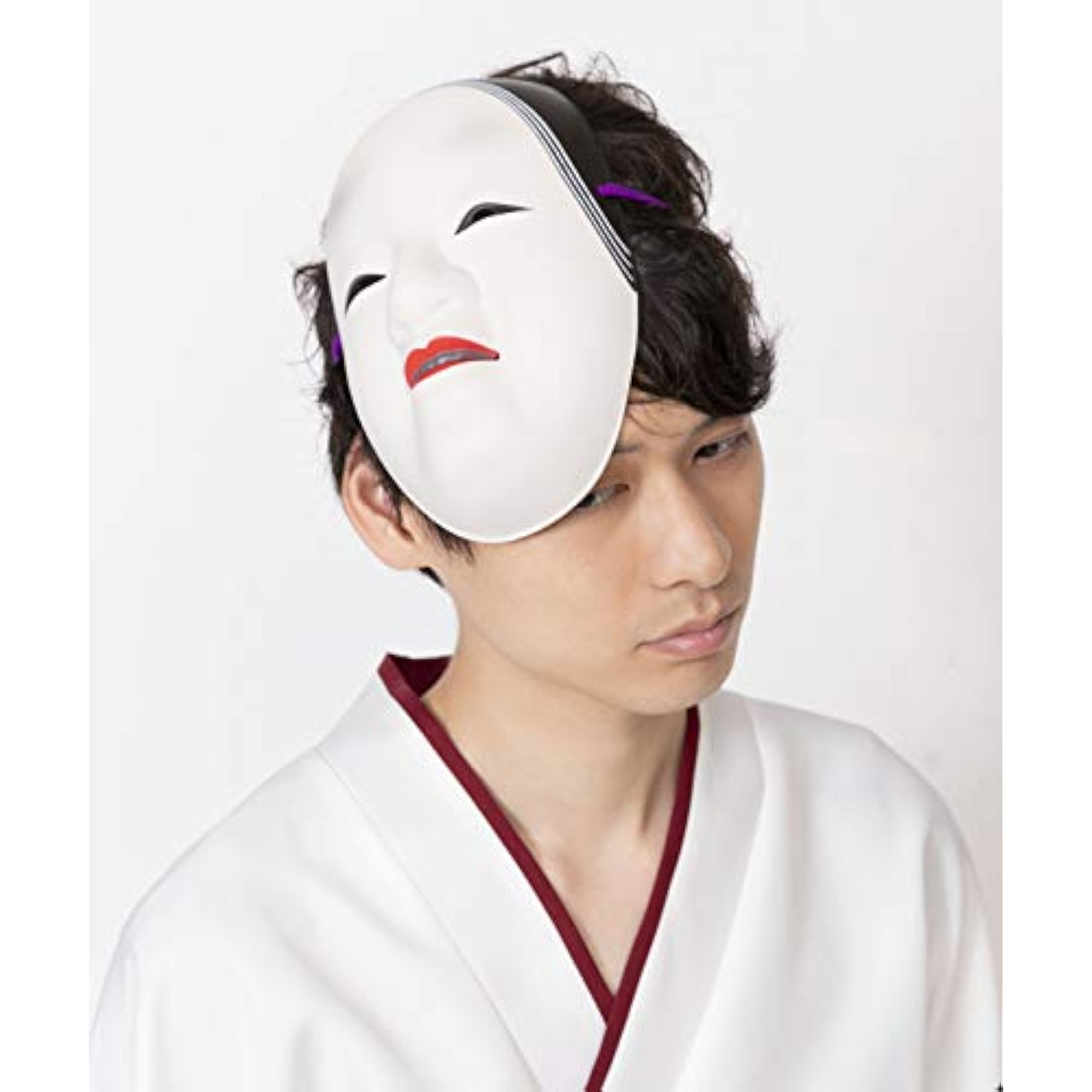 クリアストーン(Clearstone) 民芸お面 小面 女能面 ユニセックス ホワイト 詳細画像4
