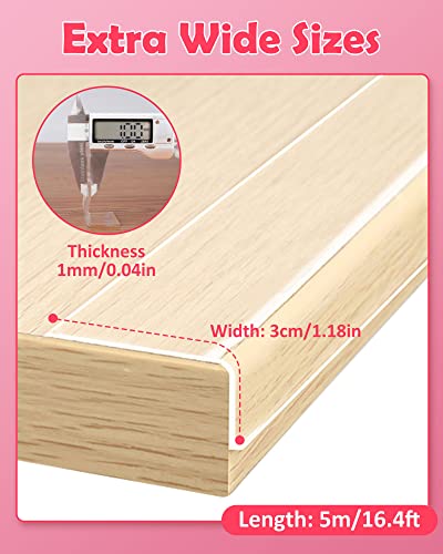 Baby Proofing, Clear Edge Protector Strip, Soft Corner Protectors for Kids, Baby Child Safety Corner Guards for Furniture Against Sharp Corners for Tables, Drawers, Sink, Wall 1.2in x 16.4ft
