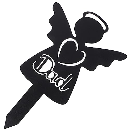 Kisangel Estaca De Ángel para Tumba Decoración Cementerio Letrero Conmemorativo