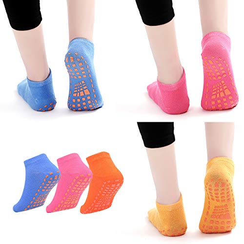 HONOVI 6 Pairs Non-Slip Trampoline Socks...
