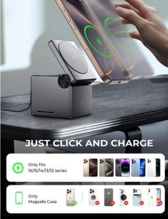 Peachz 3-in-1 Wireless Charging Station – MagSafe Charger Stand