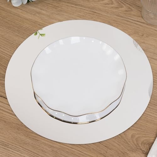 10 Platos Decorativos Redondos de Espejo 10 pulgadas miniatura 2