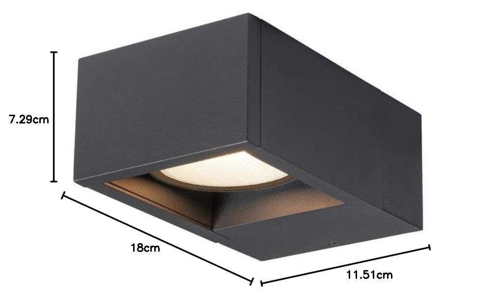 SLV ESKINA FRAME | Wandaufbauleuchte, Außenbeleuchtung von Hauseingang, Wänden, Terrassen, Fassaden, Treppen, LED Wandleuchte, Aussenleuchte | LED Inside, CCT switch 3000/4000K