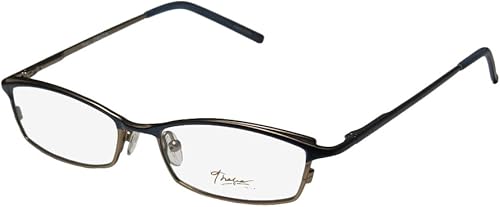 Thalia Grazia - Bisagras de resorte de borde completo para mujeresmujeres diseño de lujo elegante cuidado de la visión anteojos 50-16-135 azuldorado Thalia Grazia - Bisagras de resorte de borde completo para mujeresmujeres diseño de lujo elegante cuidado de la visión anteojos 50-16-135 azuldorado