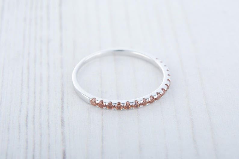 Bague citrine naturelle orange en argent 925, le cadeau idéal