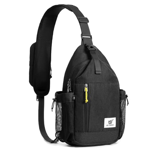 SKYSPER Sling Bag Anti-Theft Crossbody Bag RFID Travel Cross Body Shoulder Sling Backpack(Black)