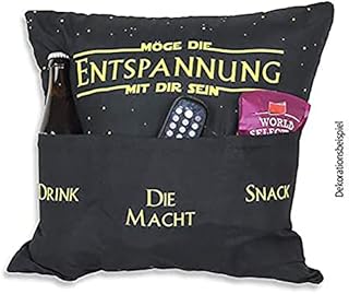 Kamaca Original decorative cushion cushion with 3 pockets to fill yourself, size 43 x 43 cm, great gift for a successful sofa evening, movie night (relaxation)