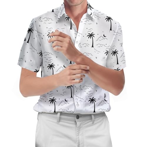 Image of 99TIMORO Funny Movie Mens Hawaiian Shirts Button Down Short Sleeve