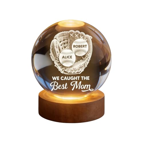 Lámpara de Mesa de Noche con Bola de Cristal LED Personalizada