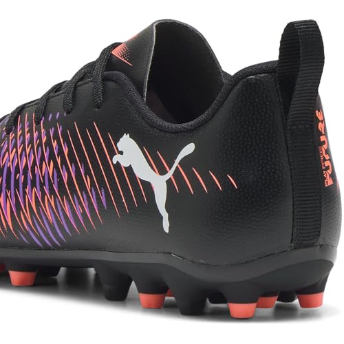 PUMA Mixte Enfant Future 8 Play MG Jr, Puma Black Puma White Glowing Red, 37.5 EU