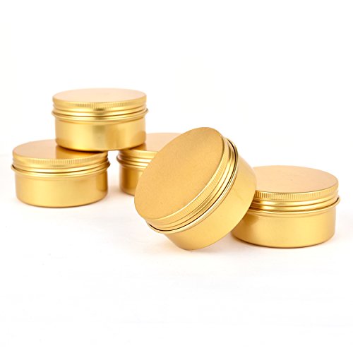 Tmo Aluminum Tins 3 Oz 90G Screw Top Metal Tin Container Round Steel Tin Cans Metal Steel Tin Jars Cosmetic Sample Containers Bulk Food Storage Tins Candle Travel Tins Refillable Containers,10 Pcs #TOP1