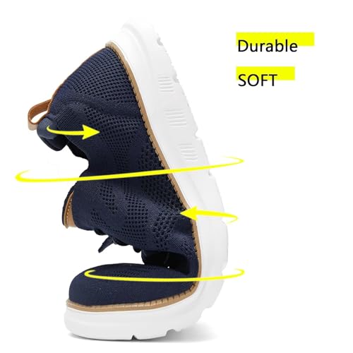 Image of Mens Casual Dress Oxfords Shoes Fashion Mesh Work Business Walking Sneakers Comfortable Lightweight Soft Sole
