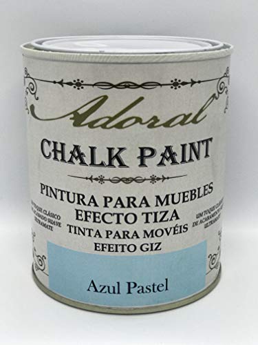 Adoral - Chalk Paint Pintura para muebles Efecto Tiza 750 ml (Azul Pastel)
