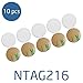 GoToTags Blank White On-Metal NFC Tag - Sticker - NTAG216 - Circle - 30 mm - 10 Pack
