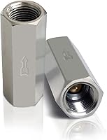 Joywayus G1/4" Female Brass Check Valve Pack of 2 - One Way Non-Return Air Water Valve, 150 PSI Durable Copper