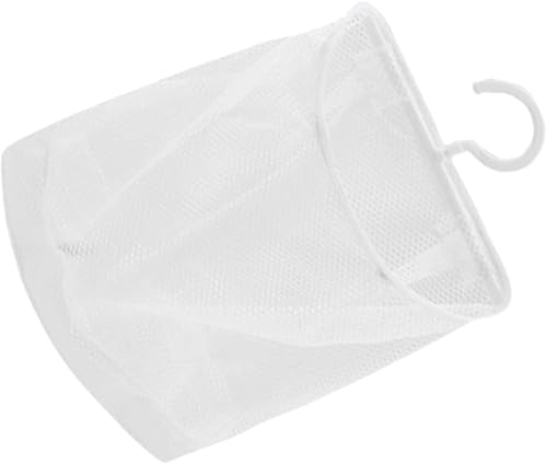 CIYODO Línea de ropa bolsa colgante de malla clip multiuso pinzas de poliéster blanco