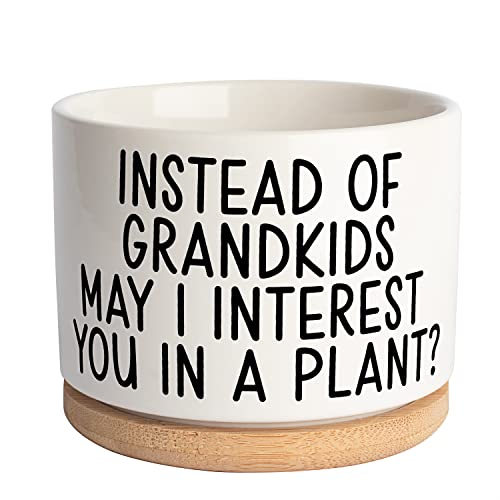 Jenvio Gifts For Mom From Daughter | Ceramic Succulent Pot Plant | Cool Birthday Mothers Day Son Planter Stuff | Unique Gift | Home Kitchen Office Decor 3.6 Inch (Plant Not Included) #TOP4